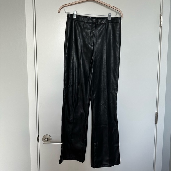 ASOS Design Leather Kick Flare Pants - Picture 9 of 11